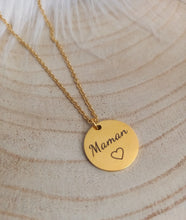 Charger l&#39;image dans la galerie, Collier   Pendentif  Maman   Acier inoxydable  doré 💗