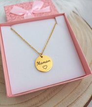 Charger l&#39;image dans la galerie, Collier   Pendentif  Maman   Acier inoxydable  doré 💗