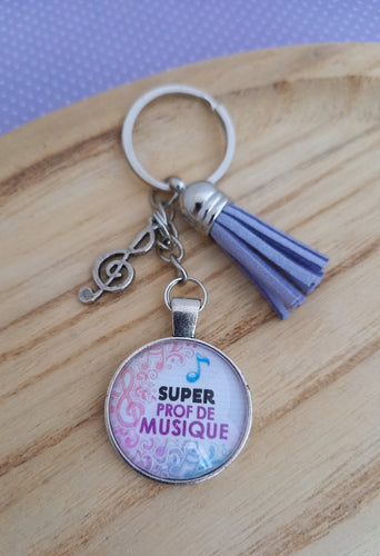 Porte clés  Bijou de sac  Super Prof de musique  ❤ I