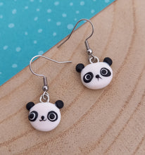 Charger l&#39;image dans la galerie, Boucles d&#39;oreilles  Panda ❤ Fait main ❤ Pâte polymere