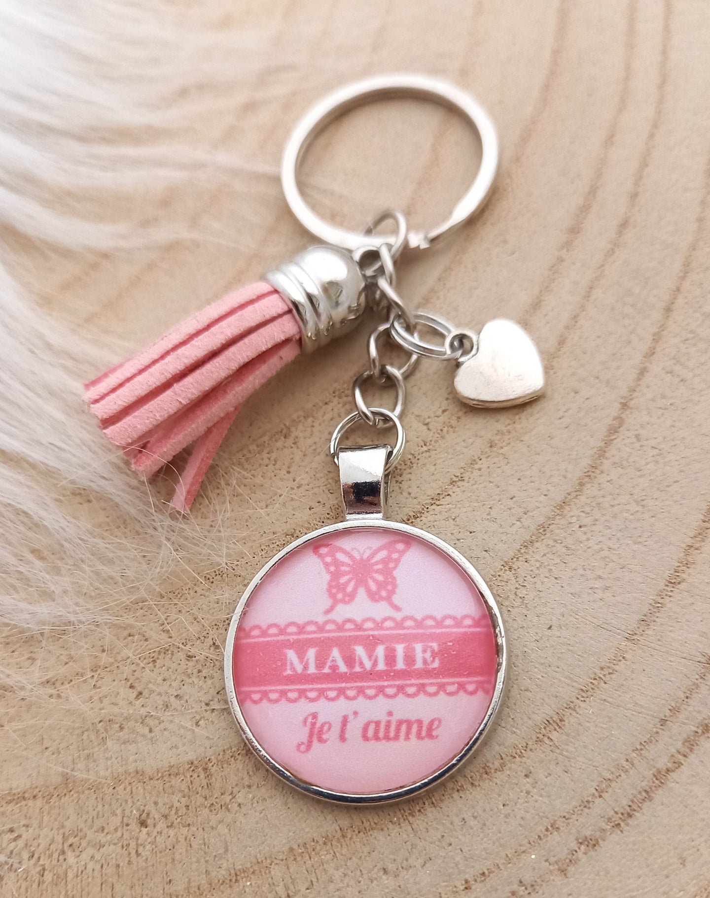 Porte clés  Bijou de sac   Mamie Je t'aime ❤ Idée cadeau ❤