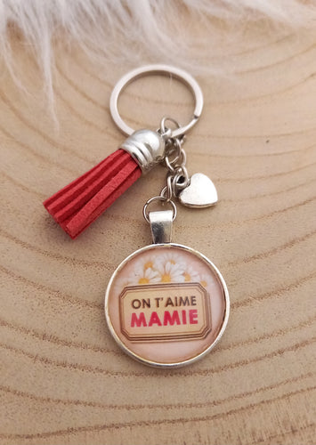 Porte clés  Bijou de sac  On t'aime Mamie    ❤ Idée cadeau ❤ mamie