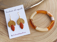 Charger l&#39;image dans la galerie, Boucles d&#39;oreilles   Moutarde  ❤ Fait main ❤ doŕé camel