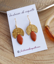 Charger l&#39;image dans la galerie, Boucles d&#39;oreilles   Moutarde  ❤ Fait main ❤ doŕé camel