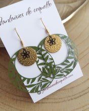 Charger l&#39;image dans la galerie, Boucles d&#39;oreilles   vert kaki doré ❤ Fait main ❤