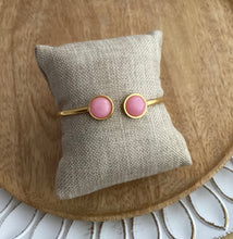 Charger l&#39;image dans la galerie, Bracelet jonc  doré  rose Acier inoxydable♡  Fait-main