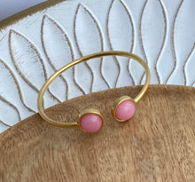 Charger l&#39;image dans la galerie, Bracelet jonc  doré  rose Acier inoxydable♡  Fait-main