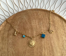 Charger l&#39;image dans la galerie, Collier  charms pampilles acier inoxydable doré ❤ Fait main ❤