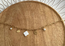 Charger l&#39;image dans la galerie, Collier  charms pampilles acier inoxydable doré ❤ Fait main ❤