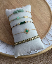 Charger l&#39;image dans la galerie, Bracelet Chainette   Acier inoxydable doré   Vert au choix
