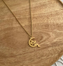 Charger l&#39;image dans la galerie, Collier  acier inoxydable doré Pendentif  doré ❤ Petite fée ❤