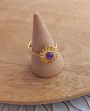 Charger l'image dans la galerie, Bague Fantaisie   acier inoxydable  Pierre naturelle Soleil   Réglable