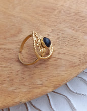 Charger l'image dans la galerie, Bague Fantaisie Arbre de vie acier inoxydable Pierre naturelle    Réglable