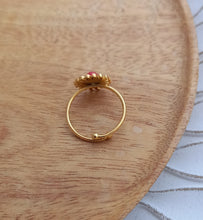 Charger l'image dans la galerie, Bague Fantaisie   acier inoxydable  Pierre naturelle Soleil   Réglable
