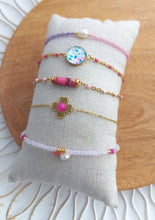 Charger l'image dans la galerie, Bracelet Chainette   Acier inoxydable doré   Rose au choix