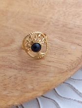 Charger l'image dans la galerie, Bague Fantaisie Arbre de vie acier inoxydable Pierre naturelle    Réglable