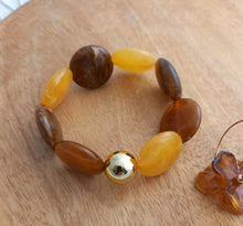 Charger l'image dans la galerie, Bracelet  Perles acétate  Marron  camel ❤ Fait main ❤