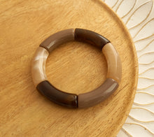 Charger l&#39;image dans la galerie, Bracelet  Tendance  perles tubes  chocolat  ❤ Fait main ❤