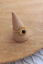 Charger l'image dans la galerie, Bague Fantaisie   acier inoxydable  Pierre naturelle Soleil   Réglable