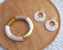 Charger l&#39;image dans la galerie, Bracelet  Tendance  perles tubes  écru beige  ❤ Fait main ❤