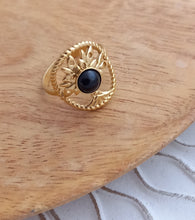 Charger l'image dans la galerie, Bague Fantaisie Arbre de vie acier inoxydable Pierre naturelle    Réglable