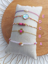 Charger l'image dans la galerie, Bracelet Chainette   Acier inoxydable doré   Rose au choix