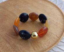 Charger l&#39;image dans la galerie, Bracelet  Perles acétate  Marron noir camel ❤ Fait main ❤