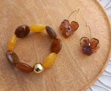 Charger l'image dans la galerie, Bracelet  Perles acétate  Marron  camel ❤ Fait main ❤