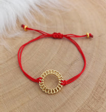 Charger l&#39;image dans la galerie, Bracelet  Rouge doré ❤ Fait main ❤