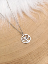 Charger l&#39;image dans la galerie, Collier   Pendentif Arbre de vie en acier inoxydable ❤