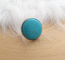 Charger l&#39;image dans la galerie, Bague Fantaisie Façon Turquoise taille Réglable