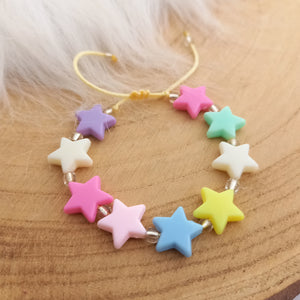 Bracelet Star    Etoiles  ❤  Fait-main ❤️ Pastel