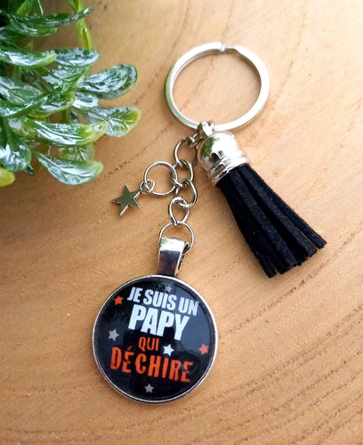 Porte clés PAPY QUI DECHIRE ❤ Idée cadeau  ❤ Pépé