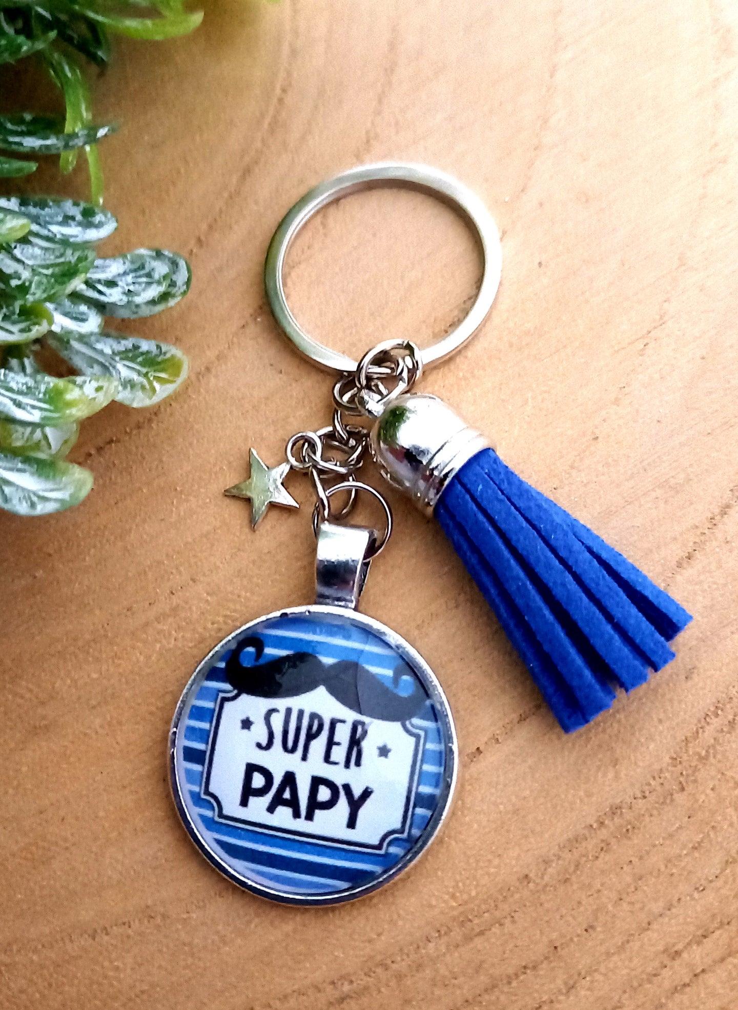 Porte clés pour son  Super  Papy    Idée cadeau ❤