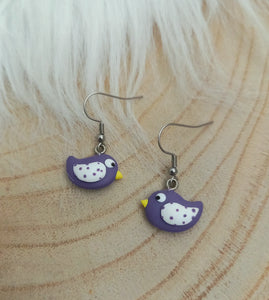 Boucles d'oreilles  Pioupiou Oiseaux ❤ Fait main ❤ Pâte polymere