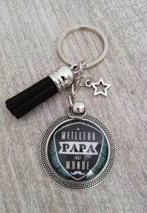 Porte clés   pour  le Meilleur Papa du monde    ⭐⭐⭐ Idée cadeau ⭐⭐⭐