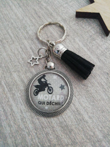 Porte clés  Bijou de sac  Motard qui déchire   ❤ Idée cadeau ❤