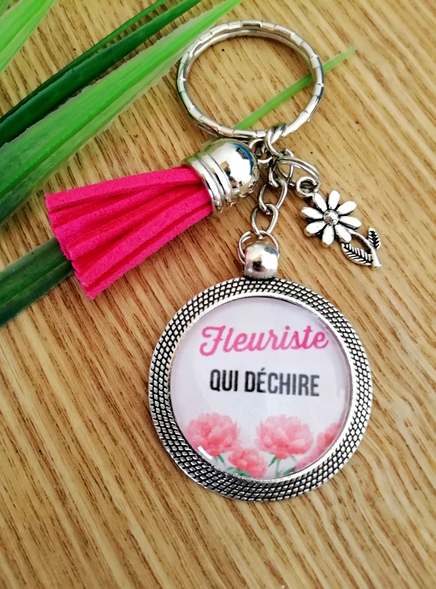 Porte clés  Bijou de sac   Fleuriste qui déchire Idée cadeau ❤